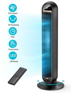 Dreo Tower Fans for Home, 36"Standing Floor Fan with Remote, 90° Oscillating Fan - Picture 1 of 8