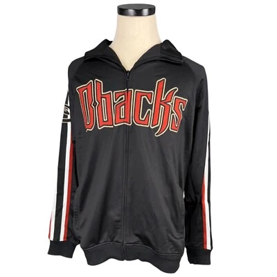 Arizona Diamondbacks MLB Stitches Athletic Gear Black Track Jacket SZ Large NWT - Image 1 of 4