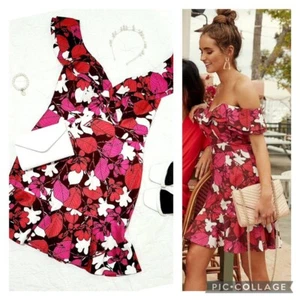 Sheike Size 6 $179.95 BNWT "Rumba" Floral Print Dress - Picture 1 of 2