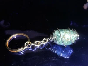 Portachiavi con APATITE pietra naturale chakra aura cristalloterapia zodiaco zen - Imagen 1 de 1