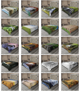 Ambesonne Scenery Nature Flat Sheet Top Sheet Decorative Bedding 6 Sizes