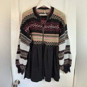 Suéter Free People Mujer Negro Acogedor Cottage Manga Larga - Talla Grande - Imagen 1 de 8