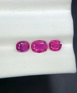 1 Ct Natural Untreat ruby Purplish Red Color 3 Piece gem's lot From Afghanistan - Picture 1 of 11