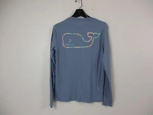 Vineyard Vines Shirt Womens Extra Small Top Blue Whale Cotton Preppy Ladies - Picture 1 of 15