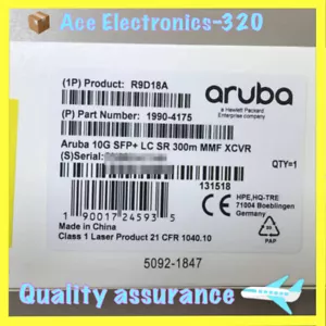 R9D18A Aruba Instant On 10G SFP+ LC SR 300m MMF XCVR Transceiver - Picture 1 of 2