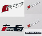 For Audi Rs7 Hood Grille Boot Emblem Quattro Side Fender Rs Edition Badge Chrome