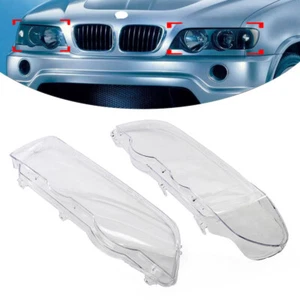 Headlight Headlamp Lamp Clear Lens Cover For BMW X5 E53 2000-2003 Pair - Picture 1 of 9