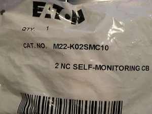 Eaton Cutler Hammer M22-K02SMC10 -2NC SELF-MONITORING CIRCUIT BREAKER - Picture 1 of 6