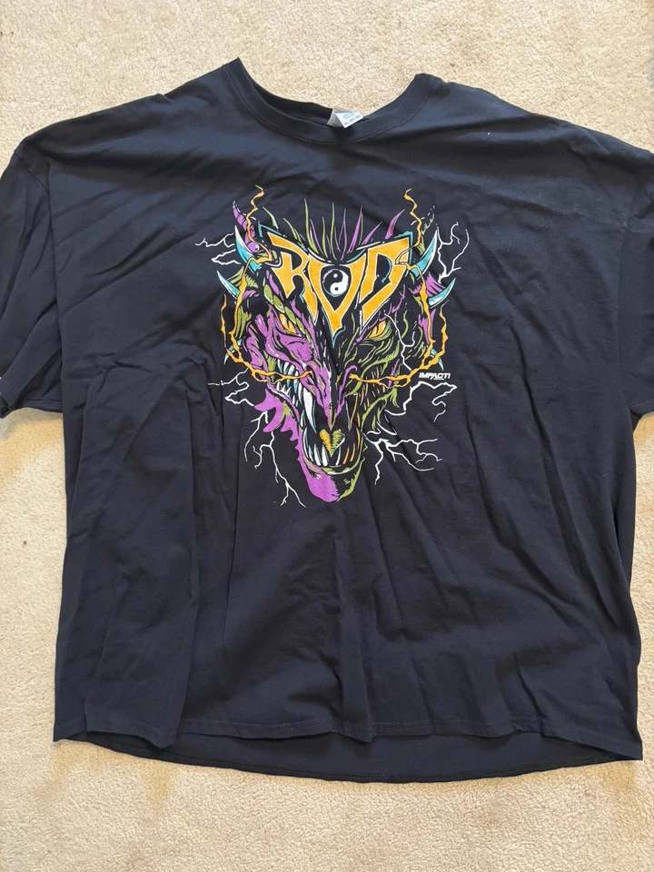 Camiseta Impact Wrestling TNA Rob Van Dam RVD Usada Para Hombre 5XL Foto 1 de 1