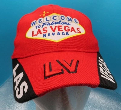 NUEVO Letrero de Bienvenida LAS VEGAS Rojo Gorra de Béisbol Talla Juvenil Niño Niña Clásica Foto 1 de 4