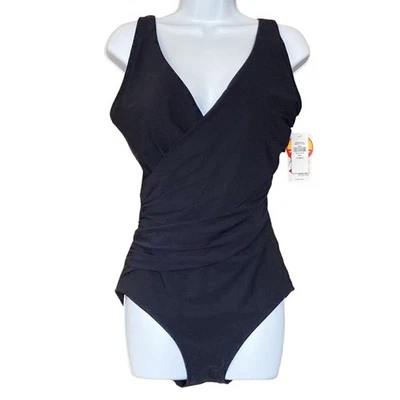 ¡Nuevo! Traje de baño LL BEAN Shaping traje sin mangas de una pieza para mujer talla 14 FPS 50 negro Foto 1 de 4