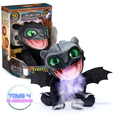 WOW STUFF DreamWorks Dragons Real FX Interaktives Kuscheltier Ohnezahn NEU / OVP