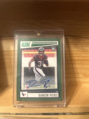 2022 Score - Rookies Dameon Pierce #345 Green Signatures (AU, RC) - Image 1 of 2