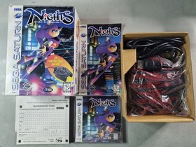 Nights Into Dreams (Sega Saturn) Big Box w/3D Control Pad Complete 2 Reg Cards