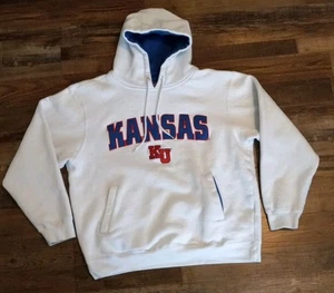Felpa con cappuccio Kansas Jayhawks KU L NCAA Pullover Champs bianca - Foto 1 di 4