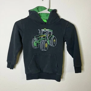 John Deere Gr. 5 schwarz Tracket Pullover Hoodie Tasche - Bild 1 von 4