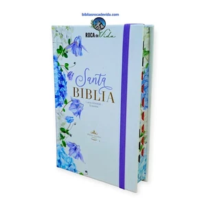 Biblia Letra Grande 12 puntos para Mujer RV1960 tapa dura violeta floral Indice - Picture 1 of 7
