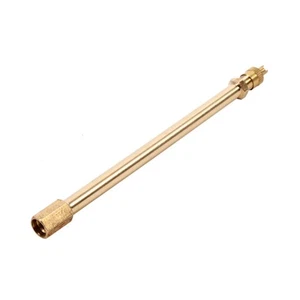New Car Brass Auto Tire Valve Stem Extension Pole Caps Extender Straight Bore - Picture 1 of 22