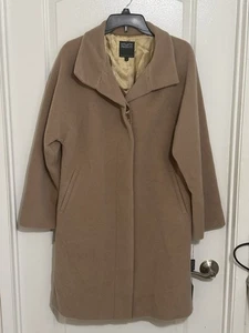 Abrigo de vestir para mujer Hilary Radley mezcla de lana de alpaca, camel talla 4 nuevo con etiquetas - Imagen 1 de 10