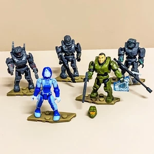 Juguete 5x Halo Mega Bloks Construx Fleetcom Warthog Master Cheif Spartan Vannak Kai - Imagen 1 de 7