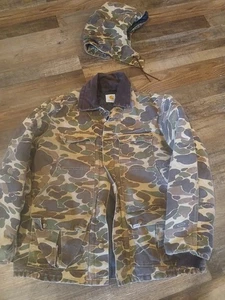 Carhartt Camo Vintage 80' S Jacke mit Hoodie 48" Under Arm Lenght 26" - Bild 1 von 10