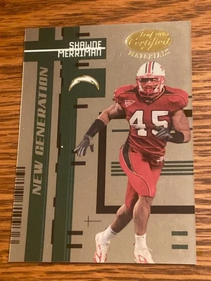 2005 Leaf Certified RC New Generation Shawn Merriman /1000 Chargers Maryland - Image 1 of 2