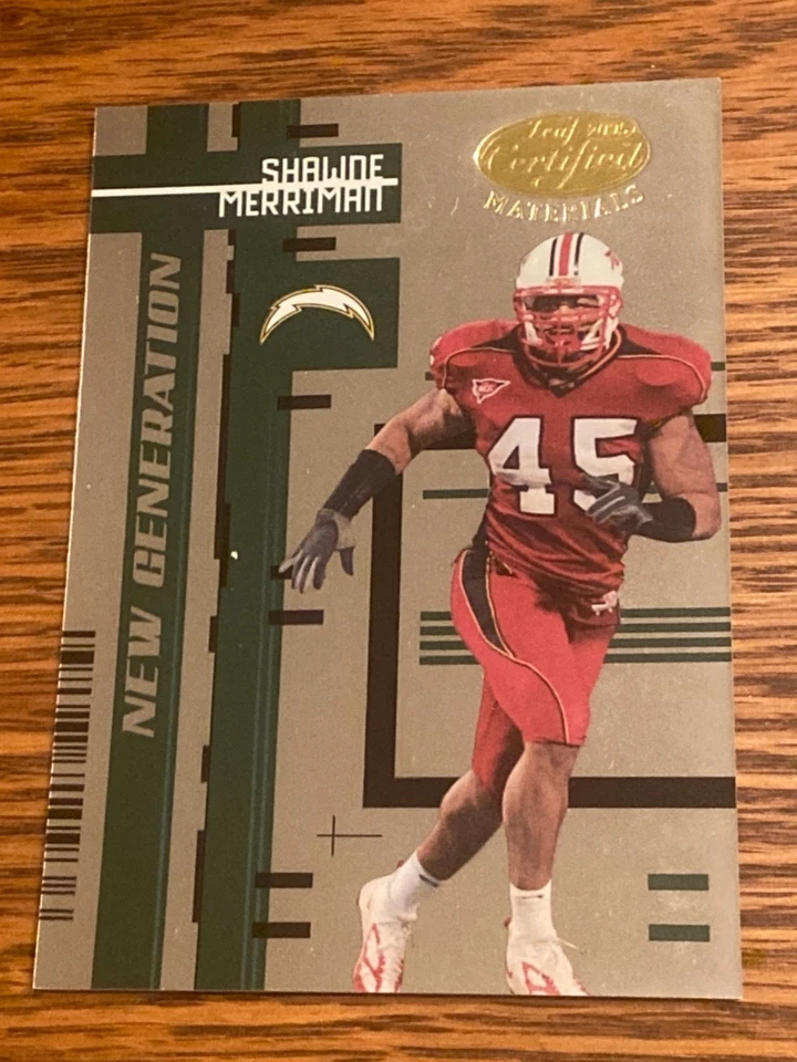 2005 Leaf Certified RC New Generation Shawn Merriman /1000 Chargers Maryland - Image 1 of 2