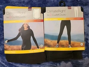 Climate Right Cuddl Duds ~ SMALL ~ Long Sleeve ~ Warm ~ Fleece Crew ~ Thumbholes - Picture 1 of 4