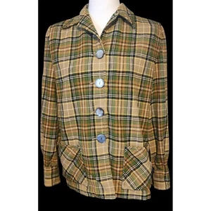 VTG 49ers Jacket 1950's Pendleton 100% Virgin Wool Size 12-SEE Missing 1 Button - Picture 1 of 8