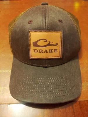 Drake Waterfowl Leather Patch Mesh Back Cap - Image 1 of 4