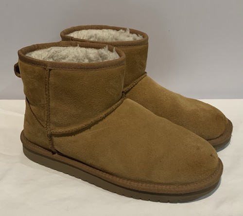 Koolaburra By Ugg Mini Stivali Castagno Morbido Scamosciato Taglia 7