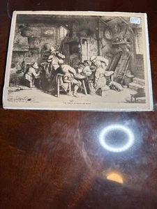 Adrian Van Ostade "La Famiglia" Stampa artistica vintage New York Public Library 51-15 - Foto 1 di 4