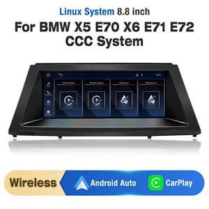 Radio de navegación CarPlay de 8,8" pantalla táctil para BMW X5 E70 X6 E71 CCC 2010-2013 - Imagen 1 de 12
