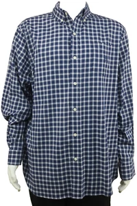 Chaps Stretch pflegeleicht Twill Button-Down Langarm blau Print Shirt 2XL - Bild 1 von 5