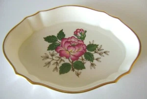 BANDEJA DE BARATIJAS FLORALES MADERA DE CUÑA Bone China Inglaterra CHARNWOOD ADORNO DORADO - Imagen 1 de 7