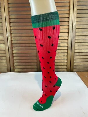 Calcetines de compresión para mujer nuevos sin etiquetas Pro rojos con Ladybugs OTC hasta la rodilla Foto 1 de 4