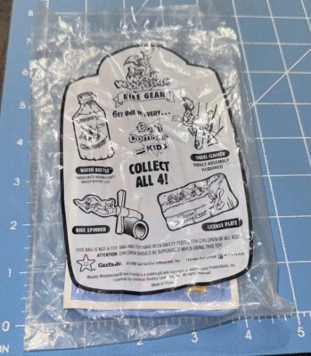 Equipo de bicicleta Hardees Fun Meal 1998 matrícula Woody Woodpecker vintage Foto 1 de 2