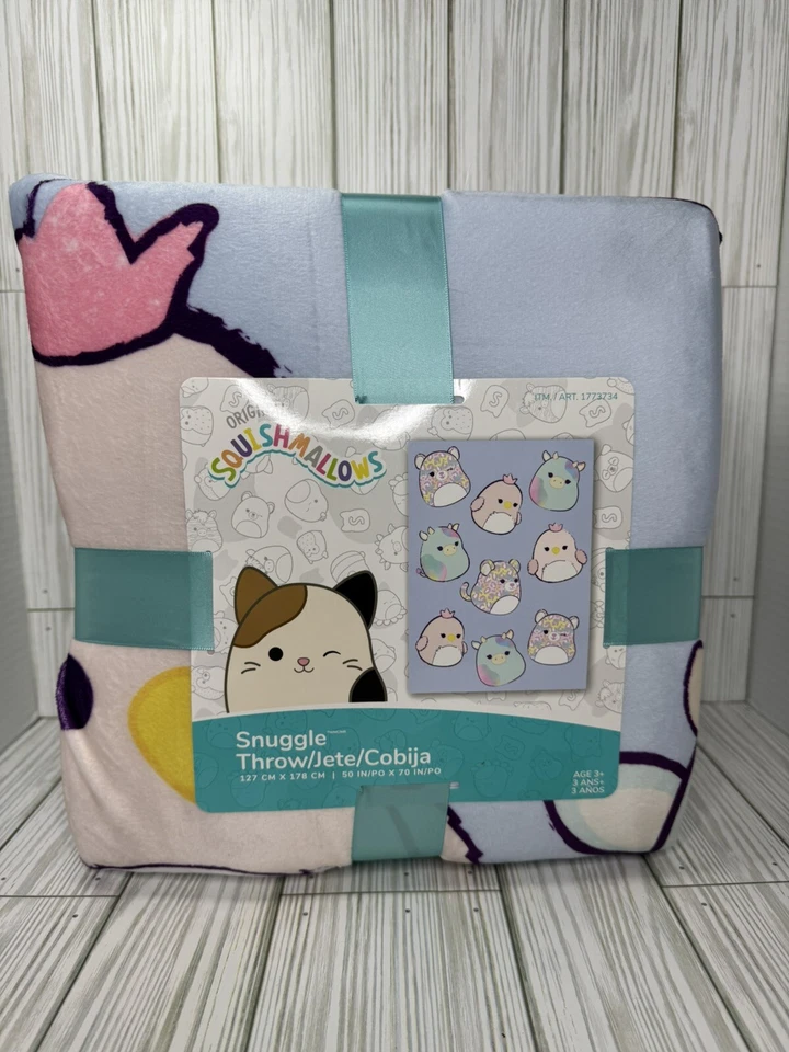 Squishmallows Snuggle Throw Blanket 50”x70” Super Soft #1773734