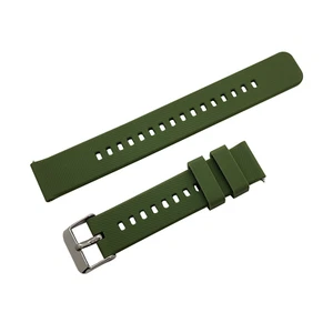 HNS 18MM Silicone Soft Rubber Diver Green WaterproofWatch Replacement Strap Band - Picture 1 of 4