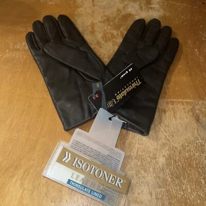 Vintage 2005 Isotoner Leather Gloves Woman’s Size 8 Dark Brown - Picture 1 of 6