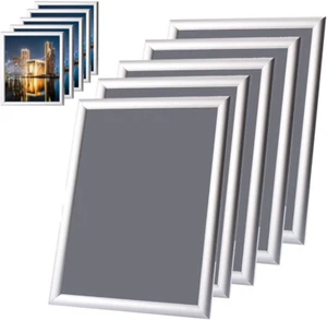 Marco de póster a presión, 5X A4 impermeable póster de aluminio plateado marco a presión clip F... - Imagen 1 de 1