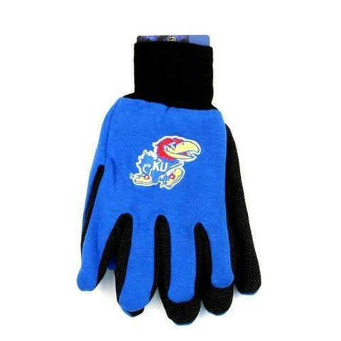 UNIVERSITY OF KANSAS KU JAYHAWKS SPORT UTILITY GLOVES SZ MED DOTTED LOT OF 2 PR Cover