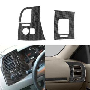 3pcs Carbon Fiber Dash Air Vent Cover Trim For Silverado Sierra 07-13 A - Picture 1 of 12