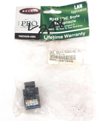 NUEVO CONECTOR RECEPTÁCULO BELKIN RJ45 ESTILO IDC R6D028-AB5 RDC-007848 Foto 1 de 4