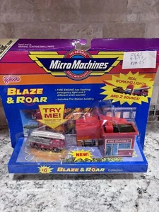 Micro Machines Blaze & Roar FIRE TRUCK AND STATION Vintage Galoob NIB - Picture 1 of 3