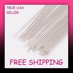 25pc Beading Needles Carbon Steel 52mm .45mm #10 Jewelry Darning Sewing FREESHIP - Picture 1 of 5