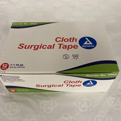 Dynarex Cloth Surgical Tape - 1" x 10 yards - Box of 12 rolls. - Image 1 of 4