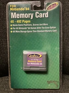 INTEC MEMORY CARD for Nintendo 64 4x-492 page - NEW & SEALED *Blemished* - Picture 1 of 6