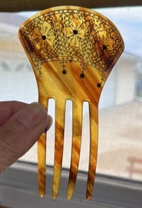 Antique Art Deco Hair Comb~Faux Tortoise Shell~Embellished~Vanity**READ** - Picture 1 of 7