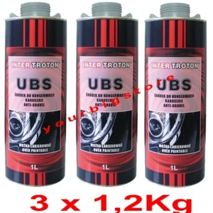 3x Steinschlagschutz Unterbodenschutz 1,2Kg Grau Bitumen UBS 1L Antidröhn Troton
